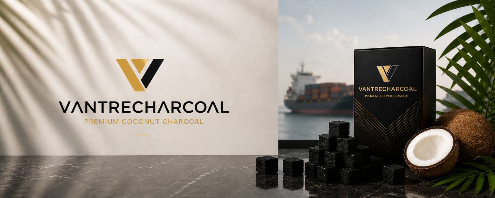 VantreCharcoal superpremium shisha briquette from coconut shell.